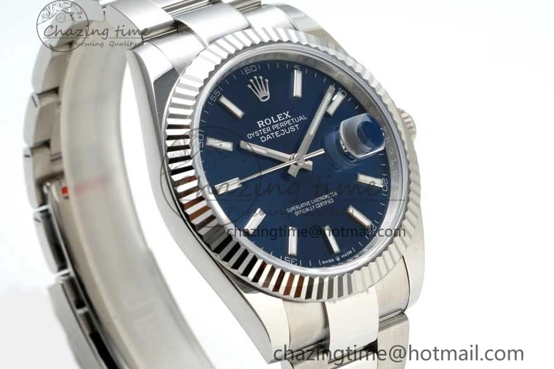 MiroTime 0224 DateJust 41 126334 NTF 1:1 Best Edition 904L Steel Blue Stick Dial on Oyster Bracelet VR Durable 2280